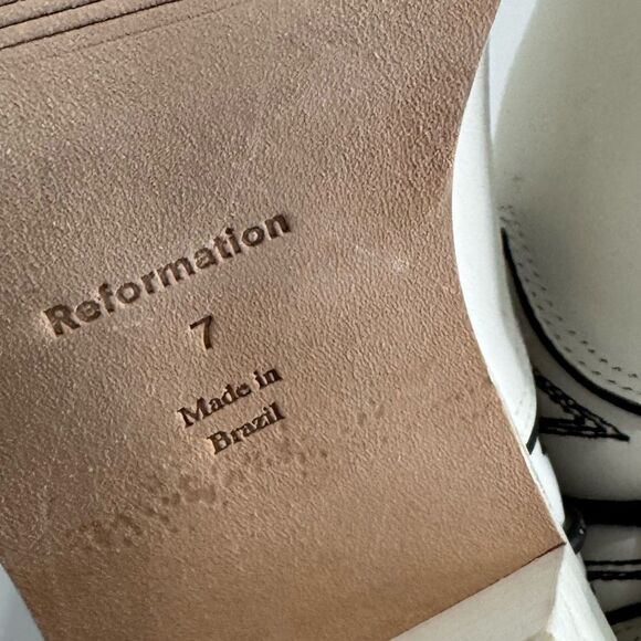 NEW $498 Reformation Olive Western Boot in black and white ivory - Picture 10 of 10